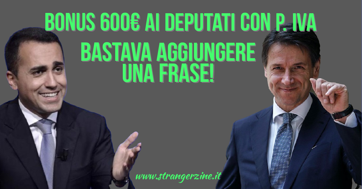 Bonus 600€ ai deputati con P. IVA: bastava aggiungere una frase!